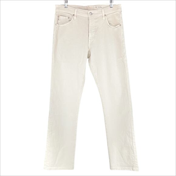AG JEANS The Graduate Tailored Leg Jeans Ivory Denim Size 32x33 (actual 30.5L) - Picture 1 of 8